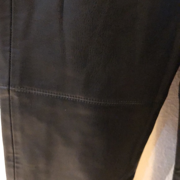 New Without Tags, Zara Black Faux Leather Jeans, size Small - Picture 4 of 8